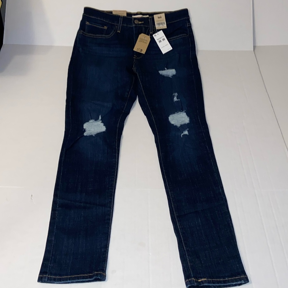 Levi’s 311 Shaping Skinny Women’s 10 Short 30X30 New Denim Distressed Blue Jeans